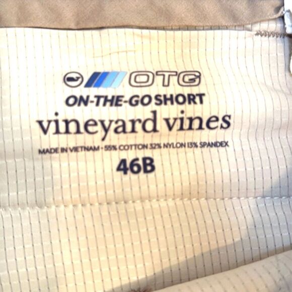 Vineyard Vines On The Go Tan Flat Front Shorts Sz 46B - Picture 5 of 11